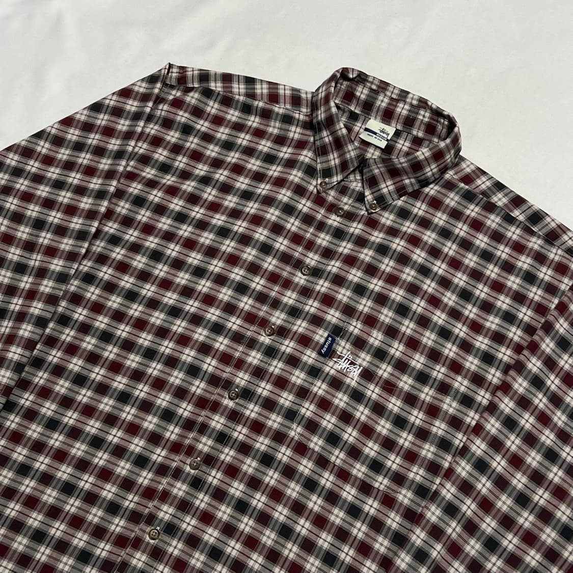 M 스투시 원포켓 스몰노바체크 셔츠 상품이미지1