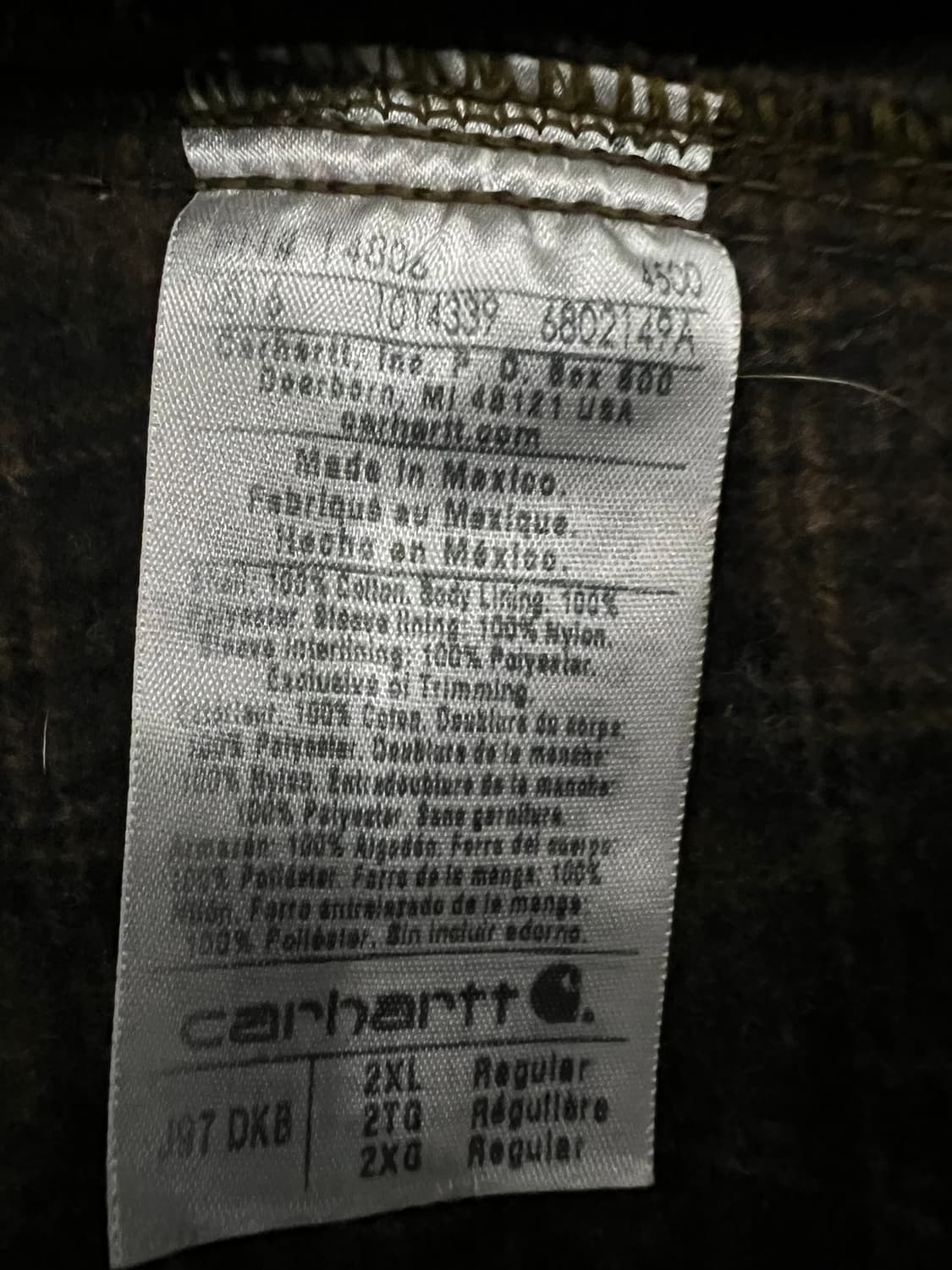 (2XL) 칼하트 디트로이트 자켓 J97 DKB 다크브라운 상품이미지5