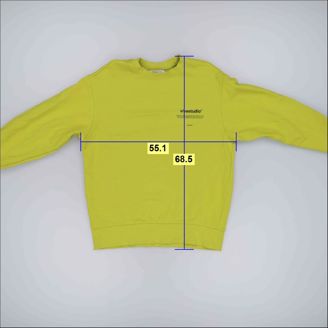 S 비바스튜디오 라임 맨투맨 0417H1 상품이미지5