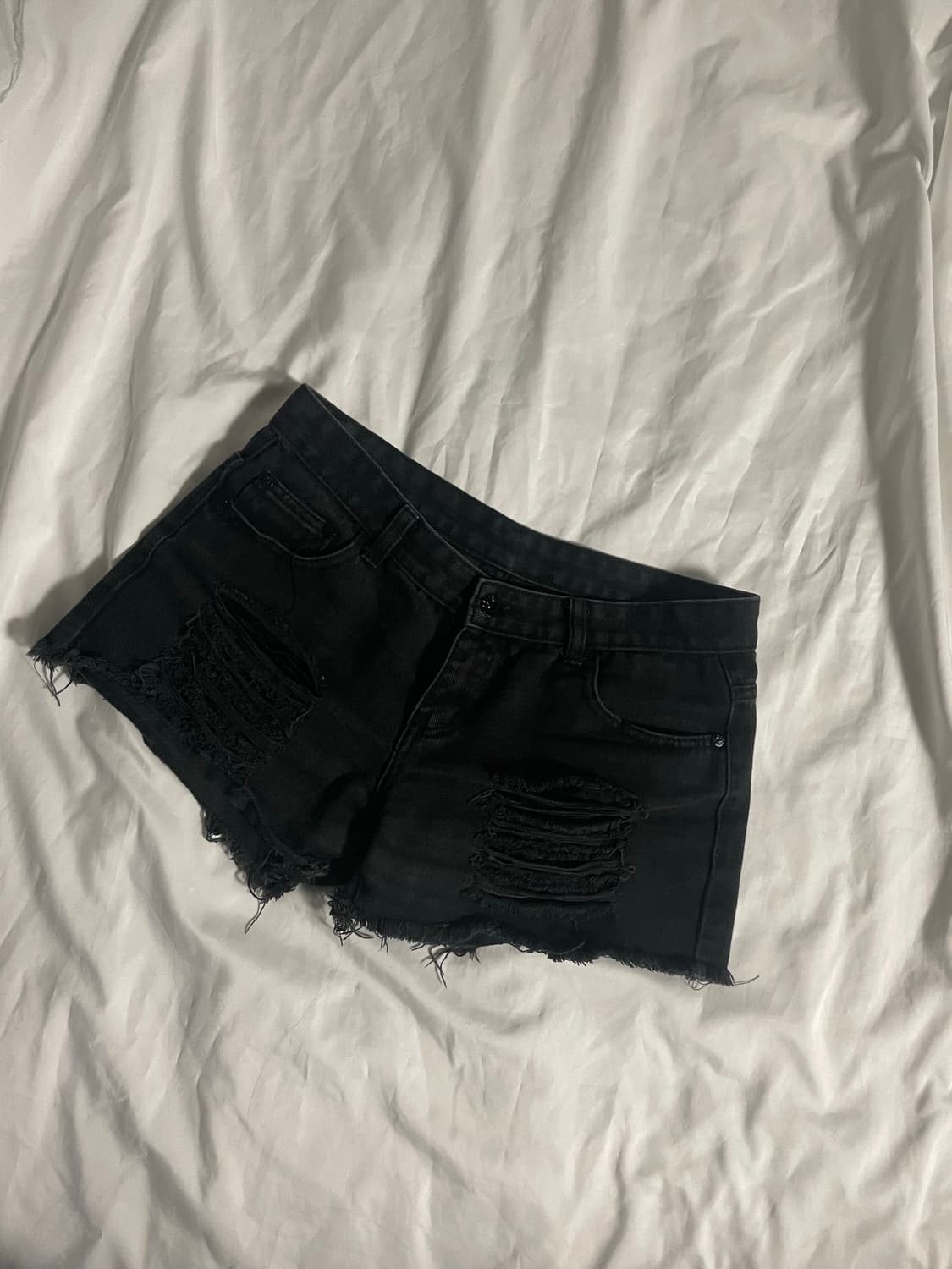 빈티지 y2k 펑크 숏츠 핫팬츠 찢청 상품이미지1