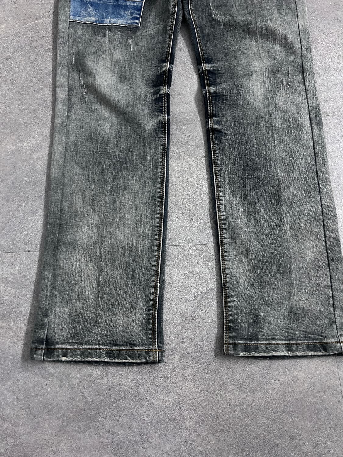 하드 페이딩 판넬 데님 팬츠 상품이미지5