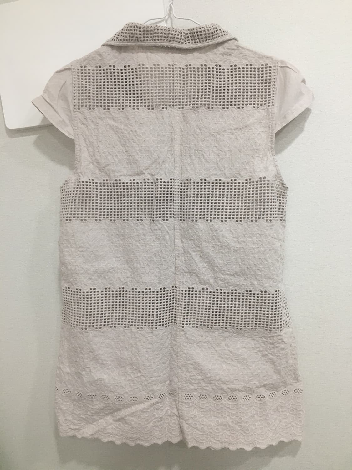 모리걸 빈티지 리본 펀칭 조끼 상품이미지2