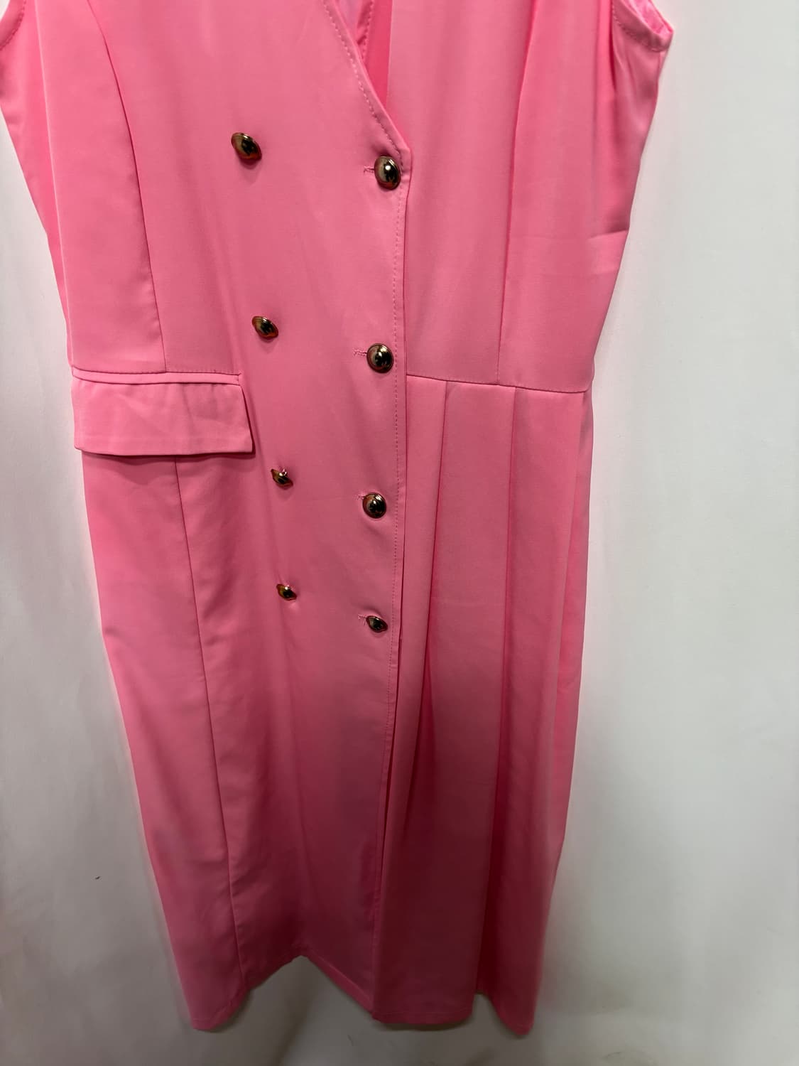 더블 브레스티드 민소매 원피스 상품이미지3