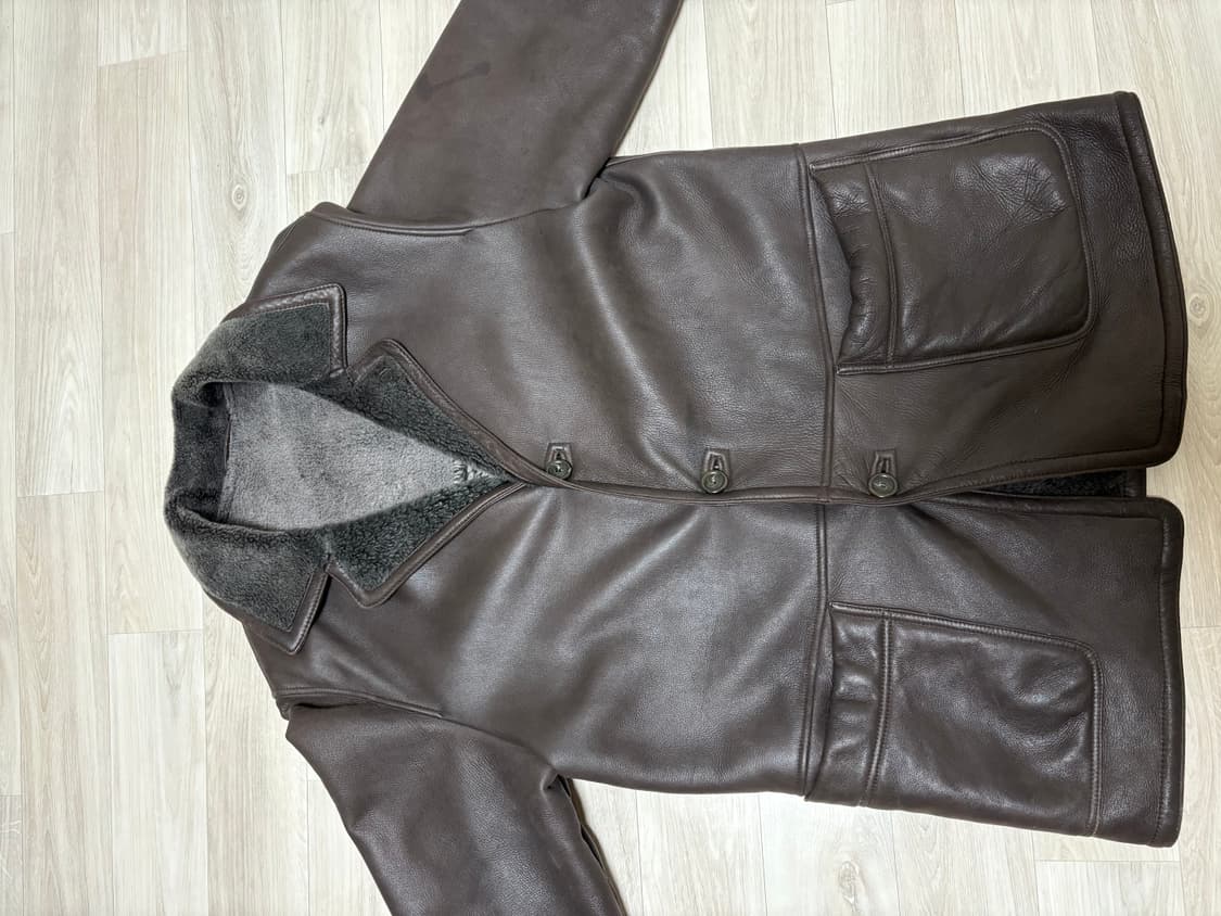 🇮🇹 명품 Bruno Magli✨ 남성 무스탕 코트 🧥 사이즈 10 상품이미지1