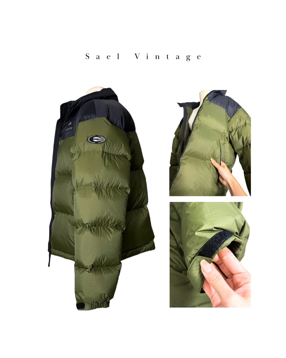 아이더 크레도 덕다운자켓 숏패딩 카키 L 상품이미지4