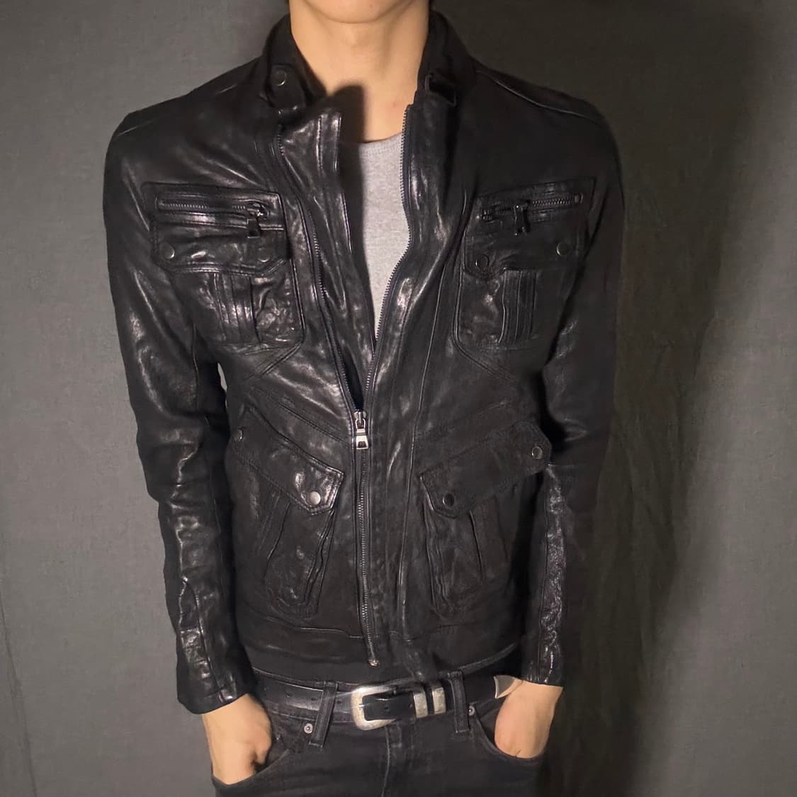 ltaly lamb skin leather jacket 상품이미지1
