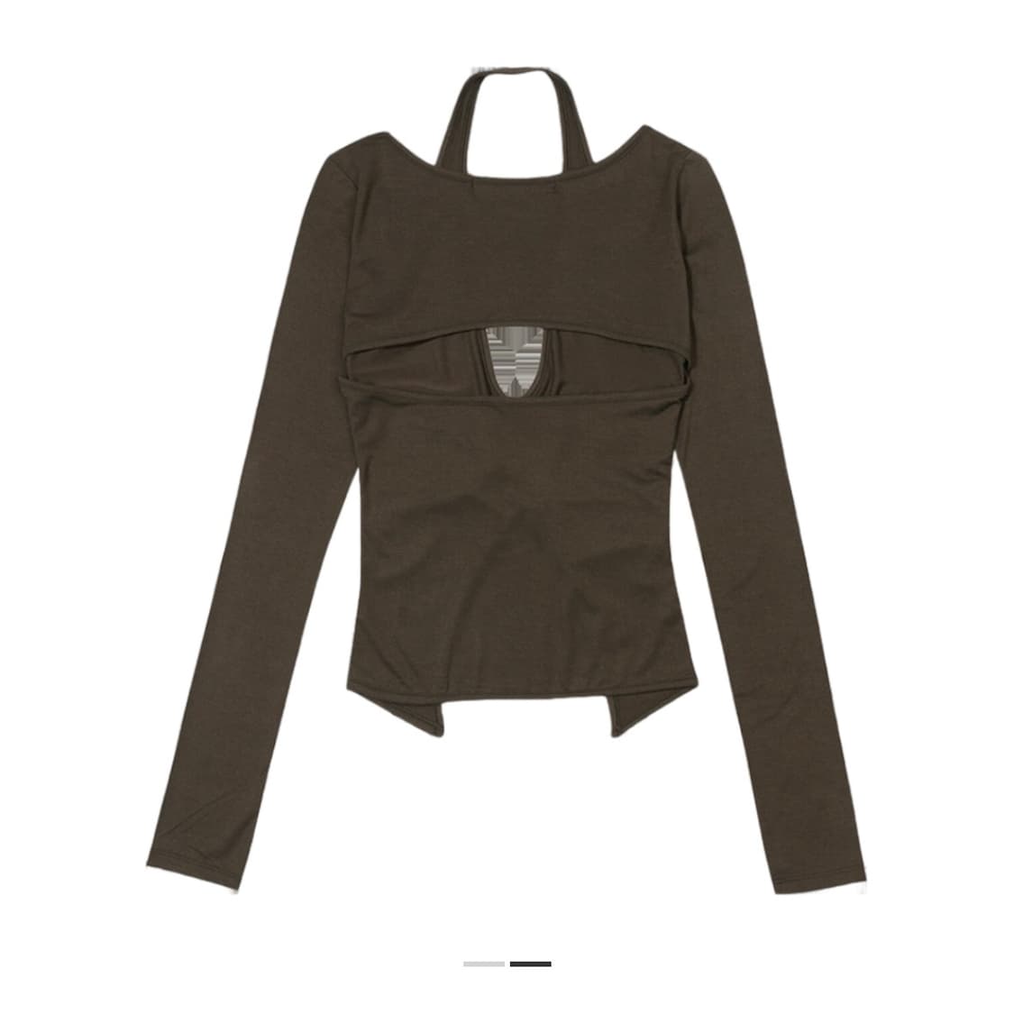 보헤미안서울 HALTER BOLERO SLEEVE 카키 상품이미지2