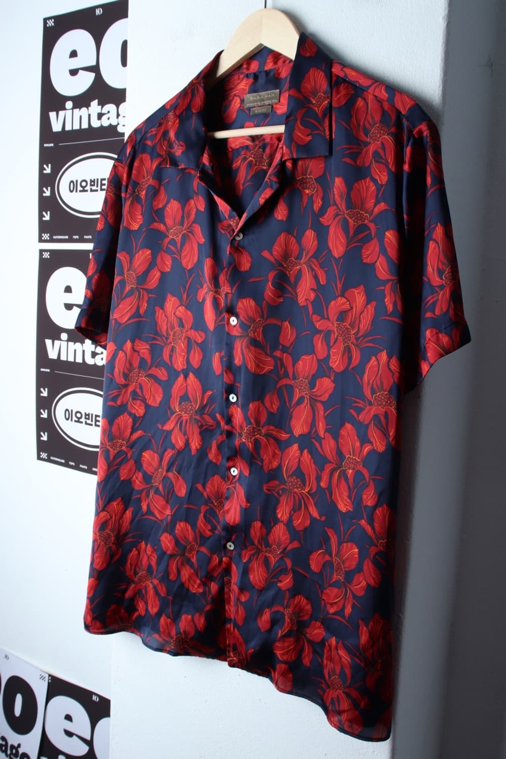 (XL-2XL) 자라 반팔 카라 티셔츠 셔츠 남방 하와이안-H33010 상품이미지1