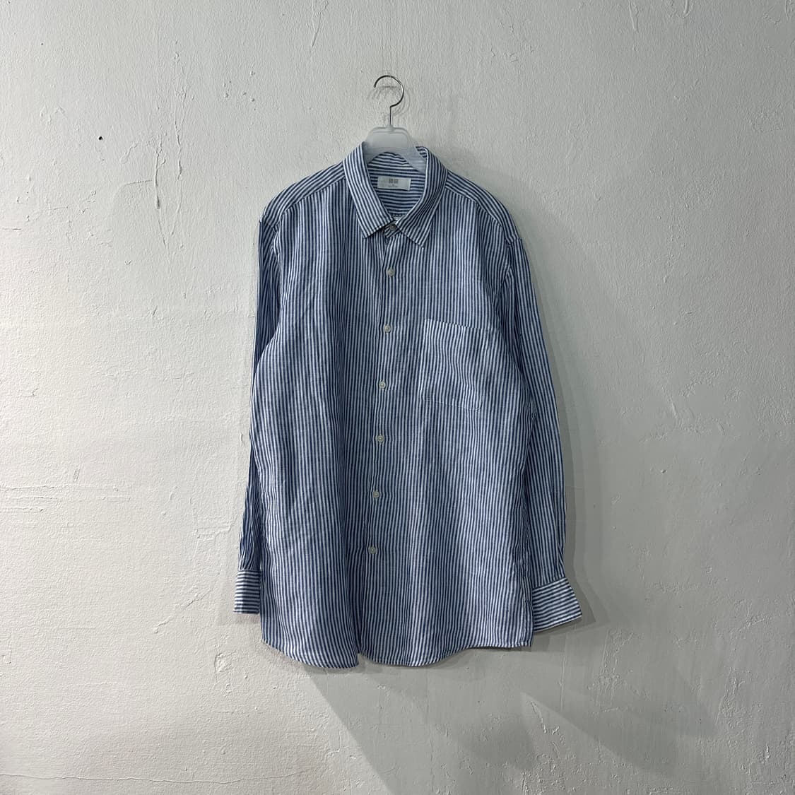 유니클로 스트라이프 린넨셔츠 XL 상품이미지1