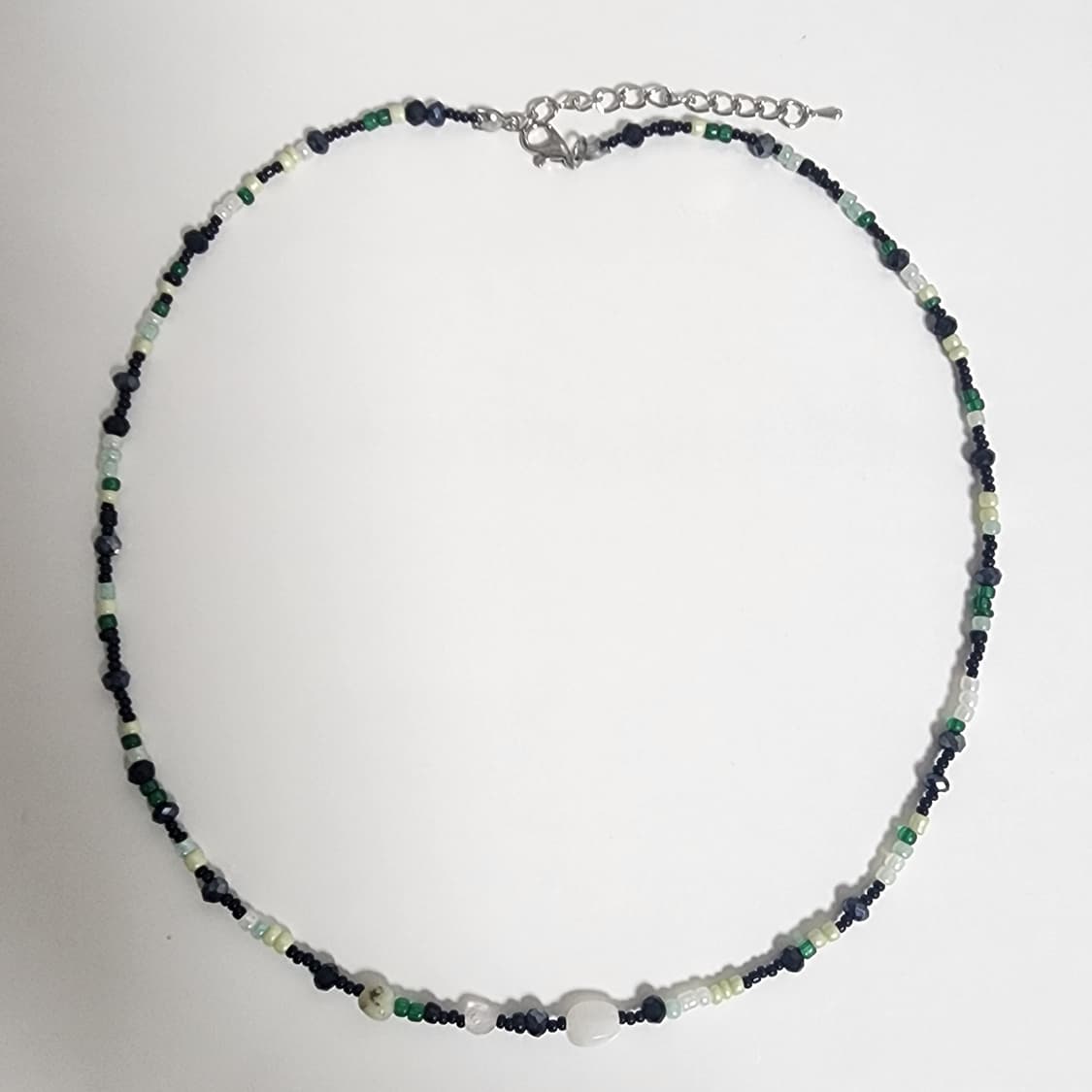 남자 검초 원석 비즈 목걸이 상품이미지1