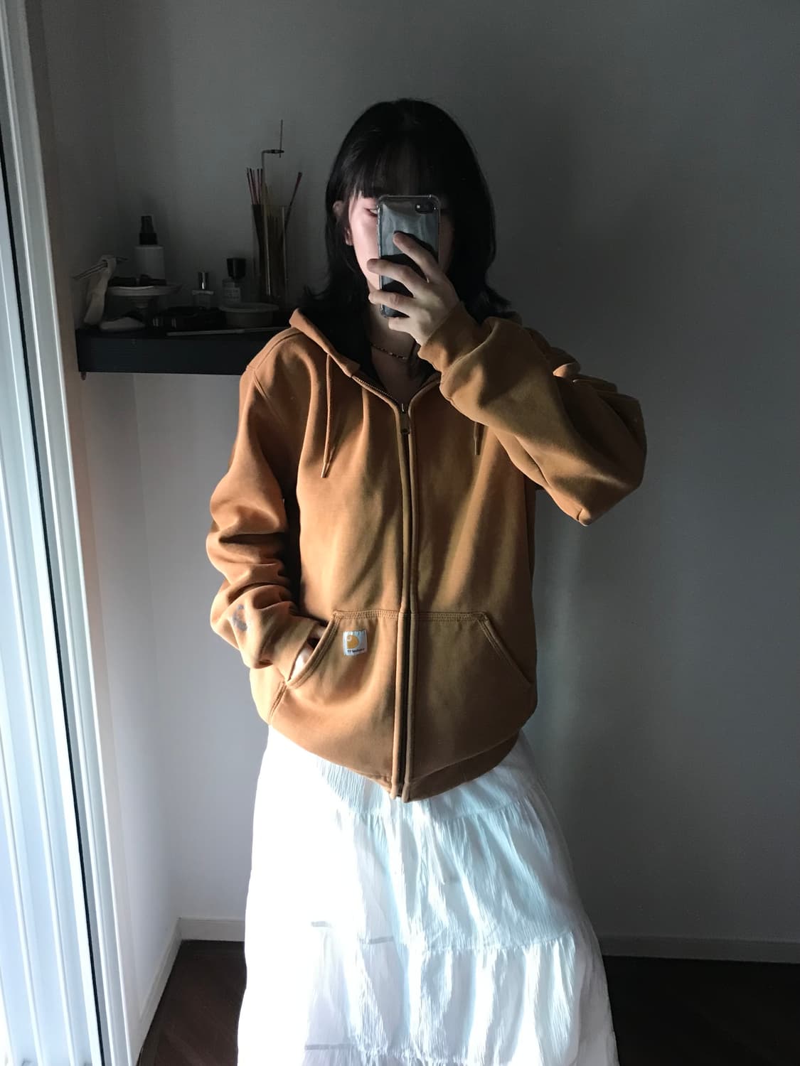 칼하트 써멀 헤비 레인디펜더 된장 후드집업 상품이미지1