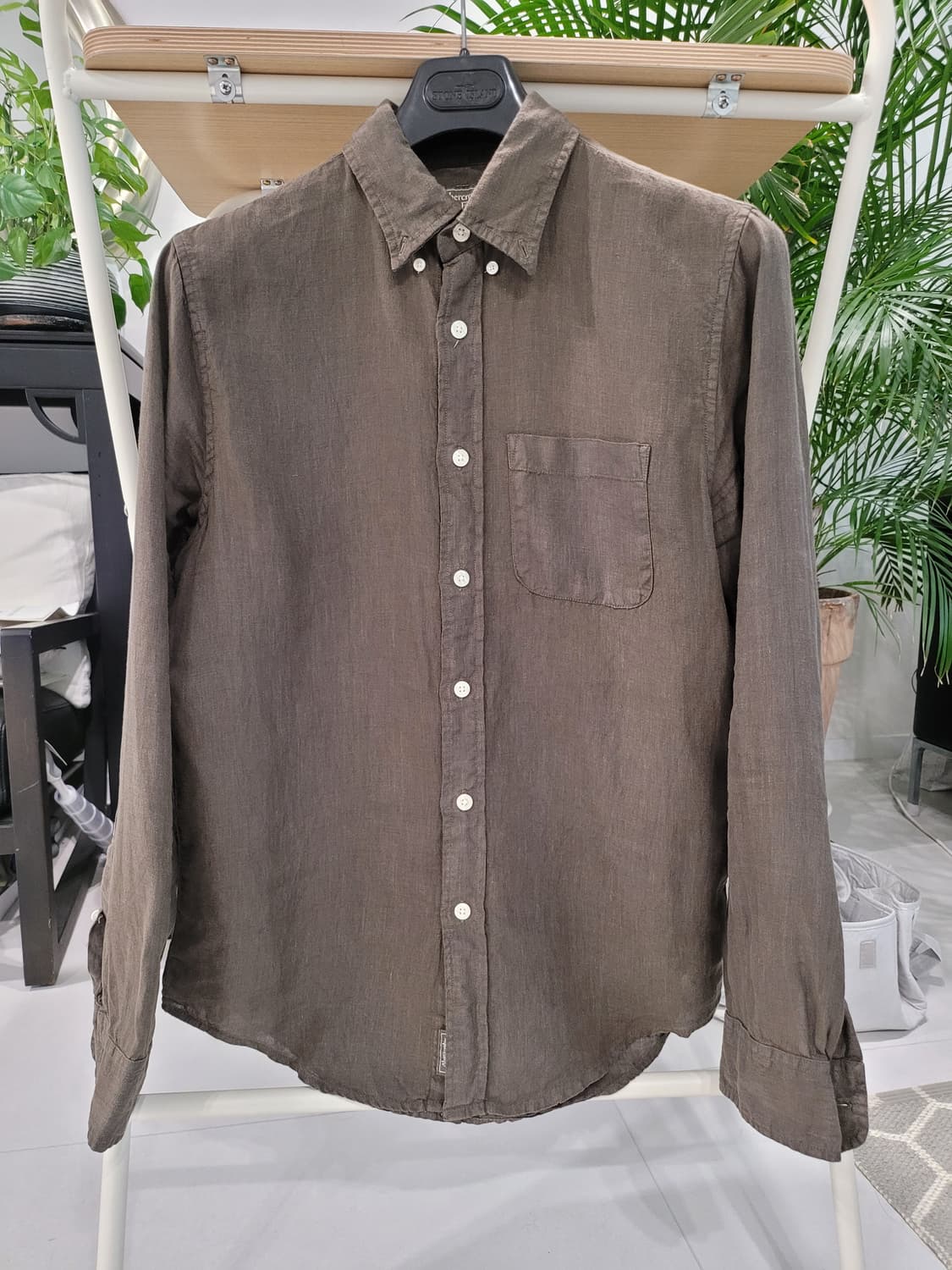 하와이의 여유를 담은, 아베크롬비 프리미엄 린넨 셔츠 (브라운) 상품이미지1