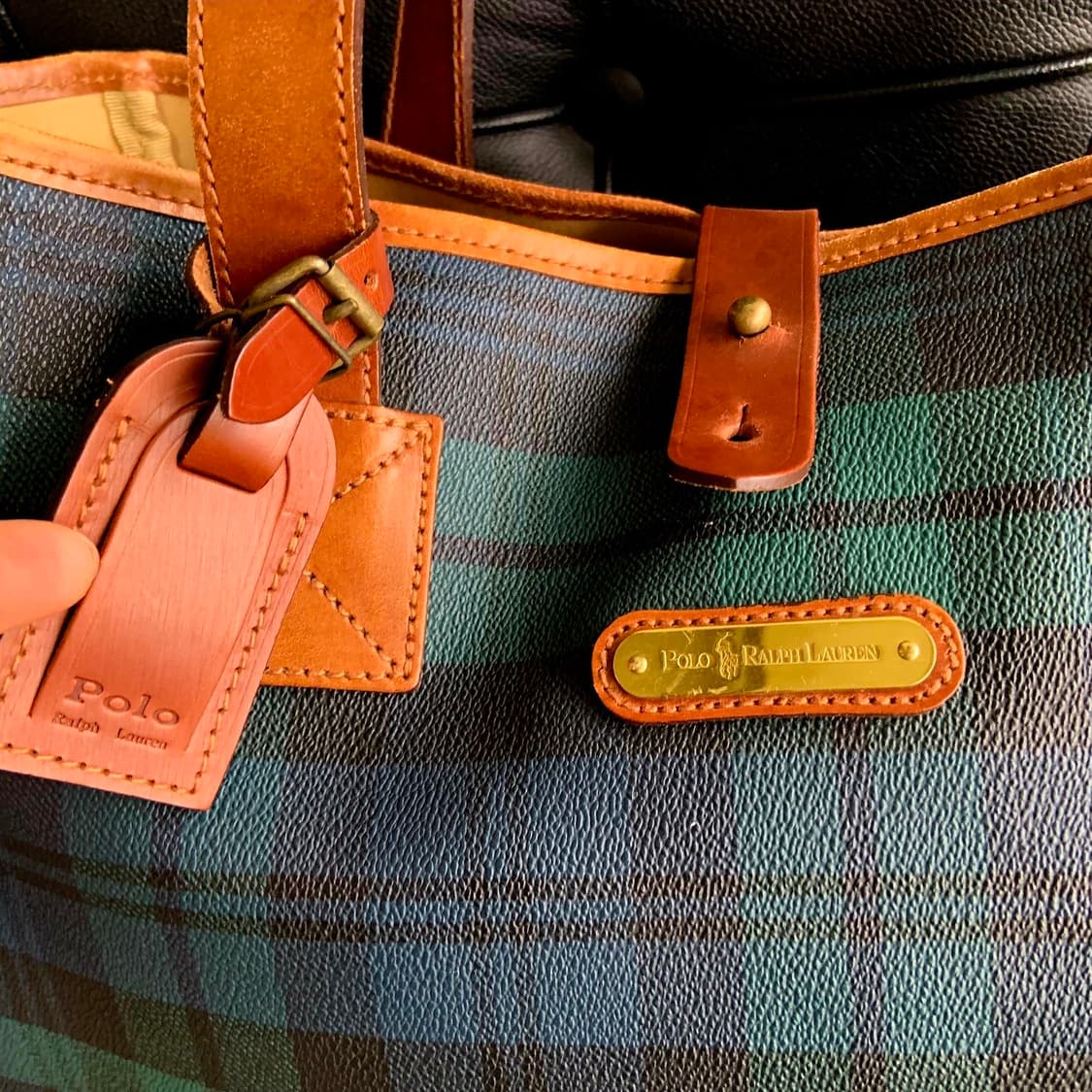 폴로랄프로렌 블랙와치 타탄체크 토트백 상품이미지4