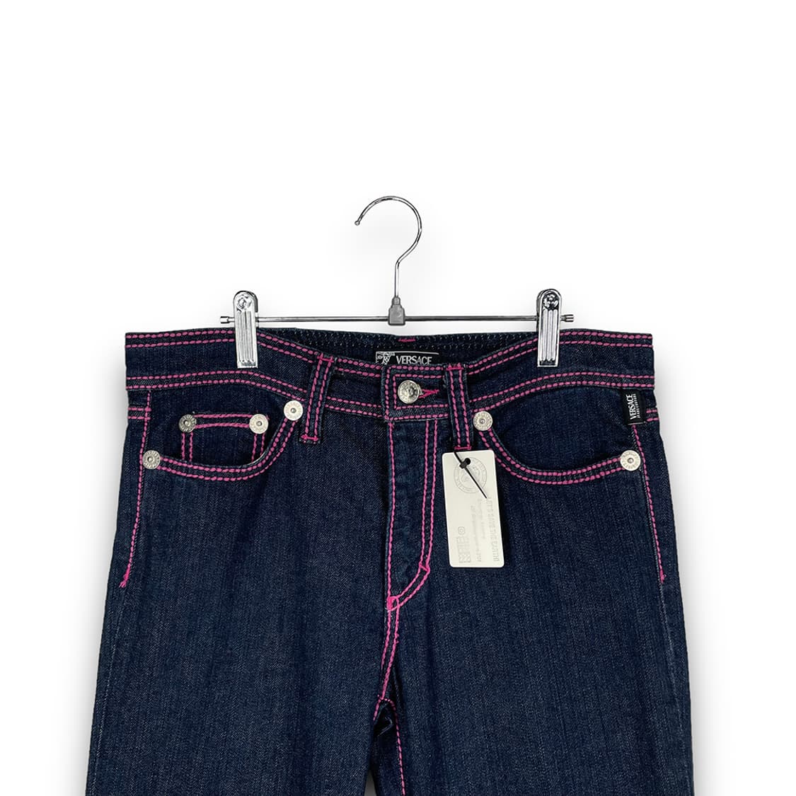 베르사체 자수로고 스티치 부츠컷데님팬츠 상품이미지3