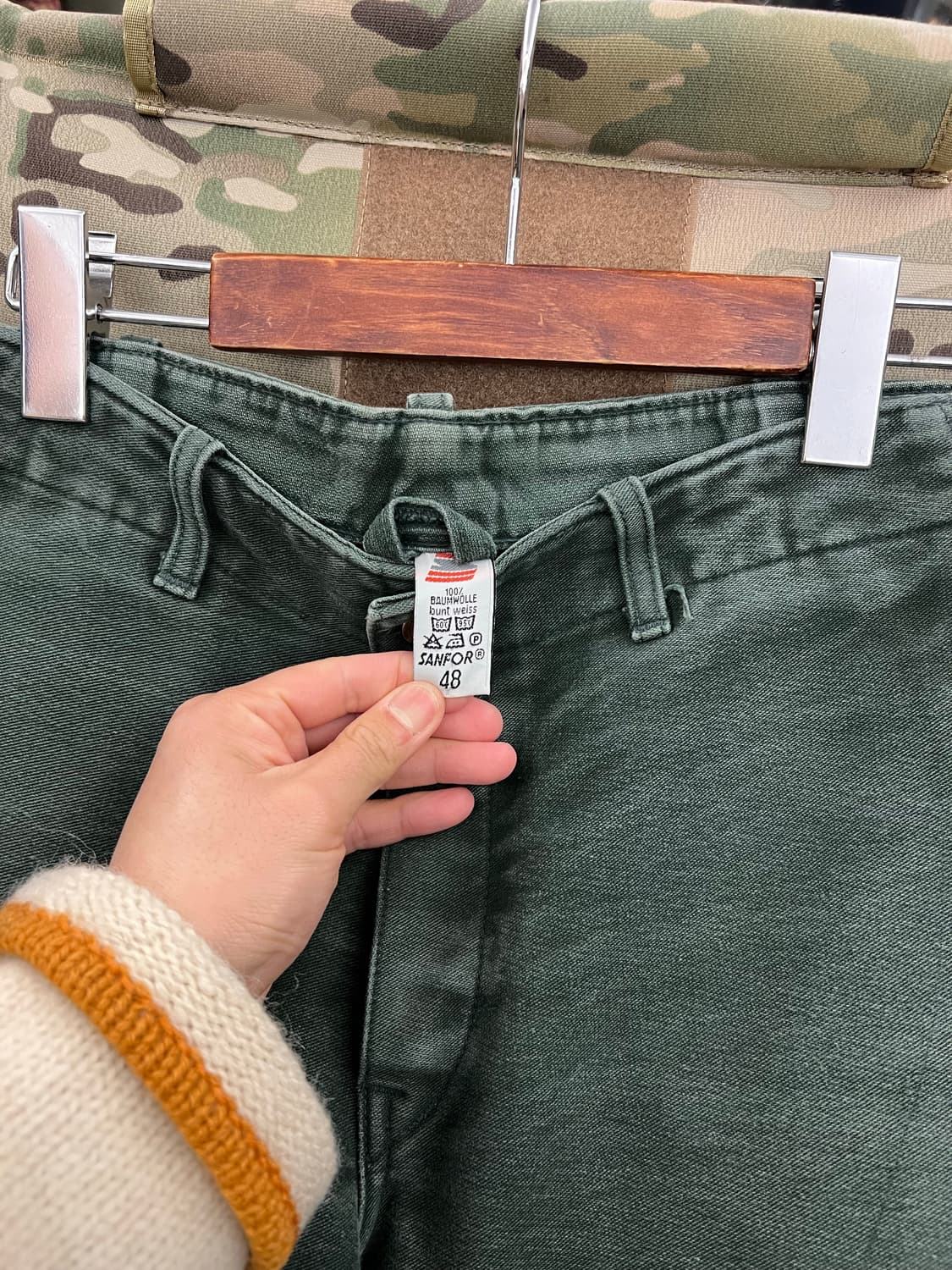 HARD FADED OLD MOLESKIN 더블니몰스킨모스그린워크팬츠 상품이미지7