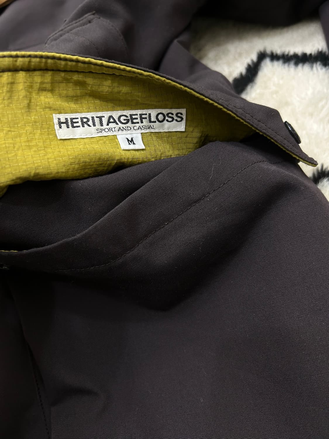 [M]헤리티지플로스 양면 나일론 헌팅 자켓/고동색 옅은그린 상품이미지7