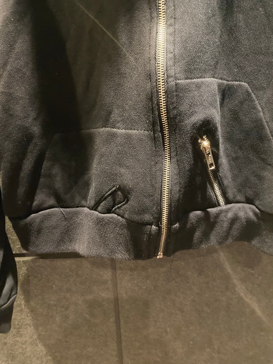Cozyworldwide fur hood zipup crop blackM 상품이미지4