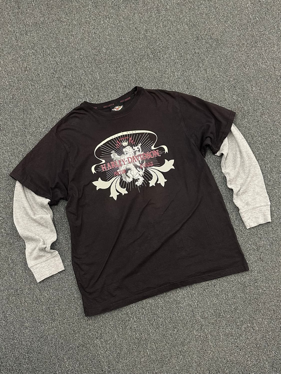 L)할리데이비슨 프린팅 레이어드 롱슬리브 상품이미지4