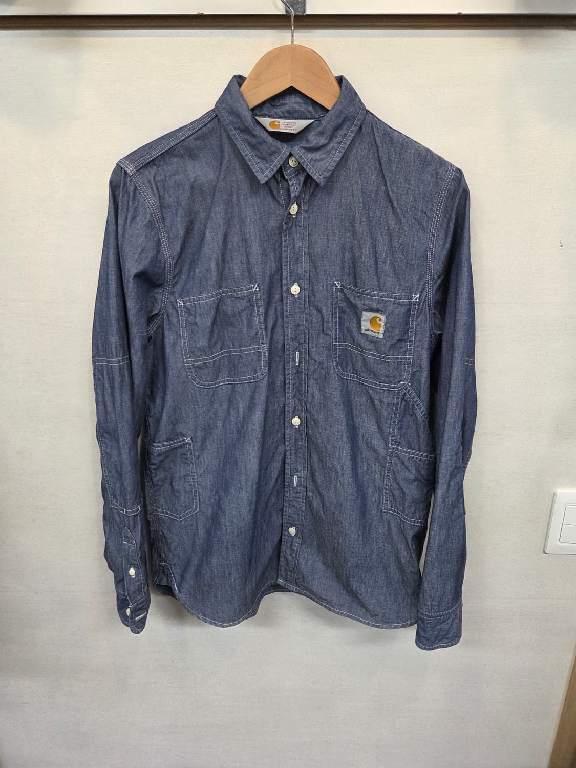 칼하트 아웃도어 motor 멀티포켓 스티치 데님셔츠 긴팔 m 상품이미지1