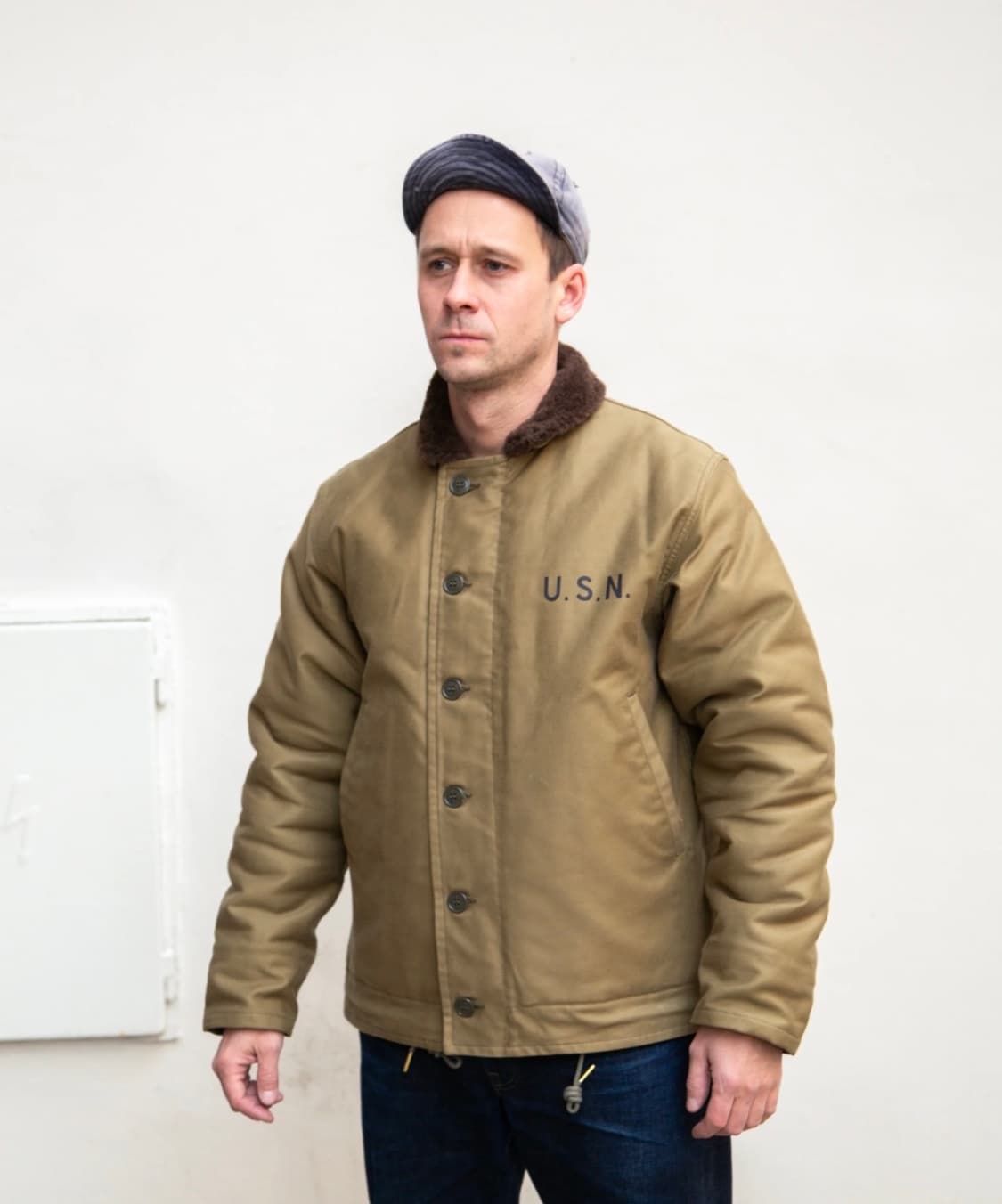 리얼맥코이 N-1 덱자켓 카키 상품이미지8