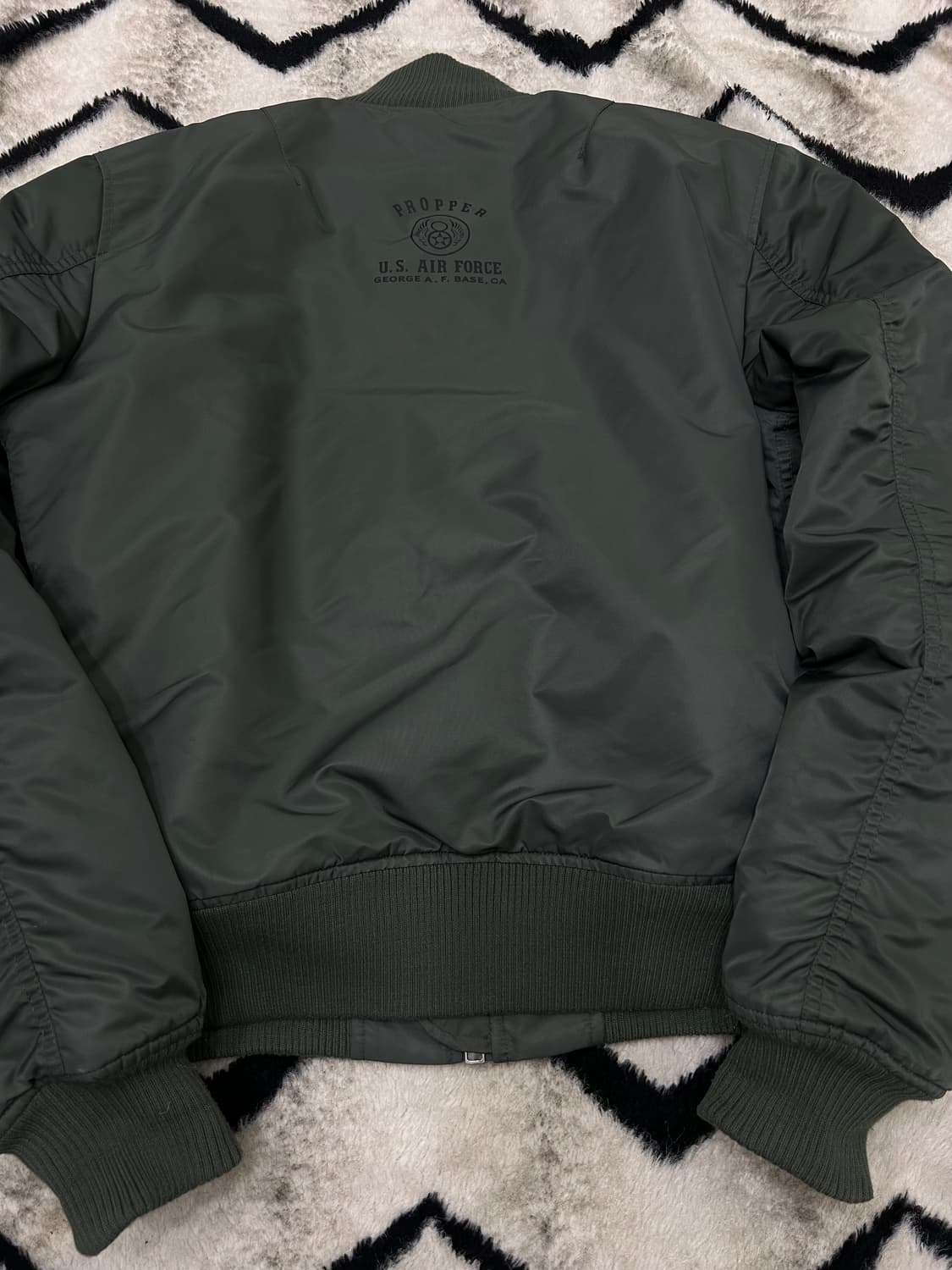 [XL]프로퍼 Ma-1 항공점퍼/카키 상품이미지4