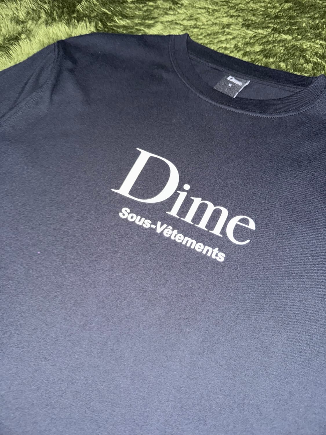 [M] Dime 다임 로고 프린트 릴렉스 핏 롱슬리브 티셔츠 블랙 상품이미지2