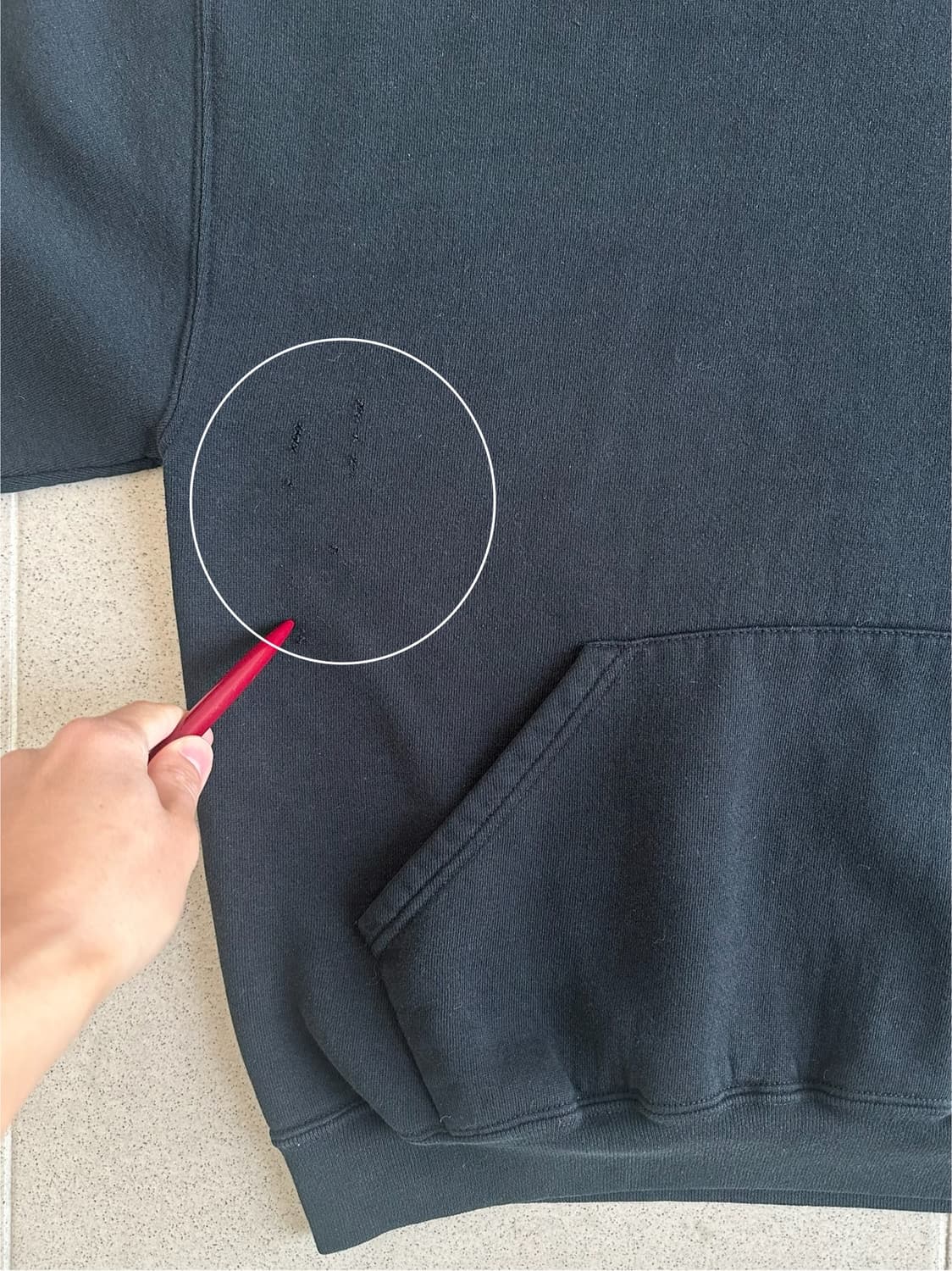 90s 빈티지 러셀 후드 블랙 L 상품이미지6