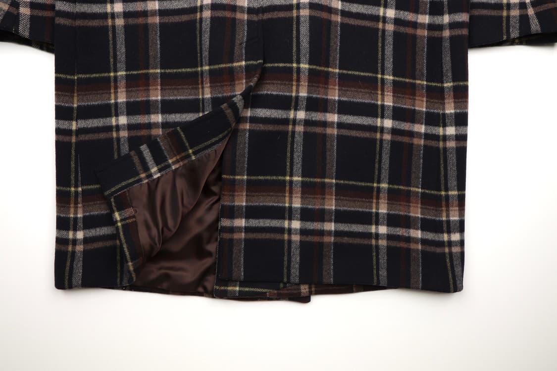 Shirter 벨티드 울 체크 코트 체크 네이비 상품이미지8