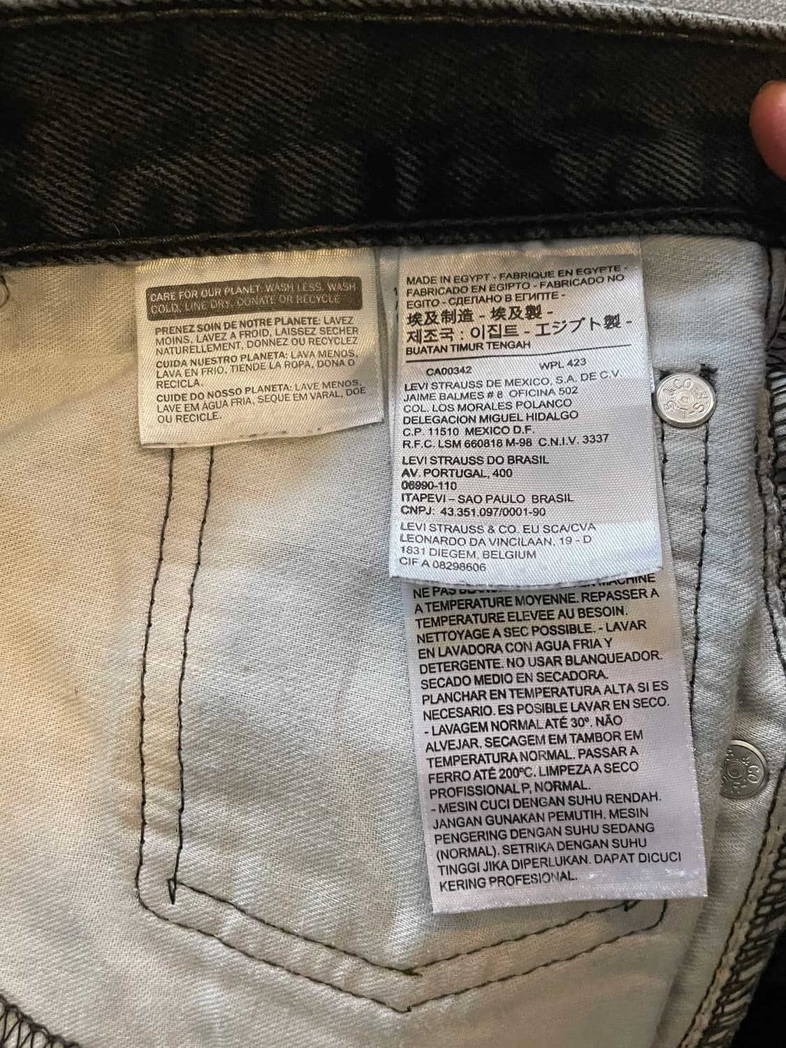 리바이스 550 흑청 데님팬츠 상품이미지3