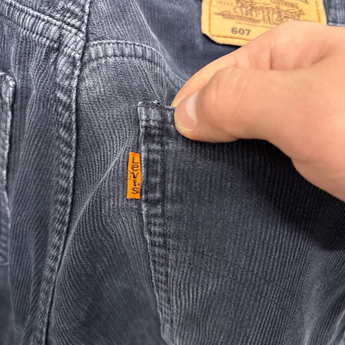 00s 리바이스 607 오렌지탭 빈티지워싱 코듀로이 팬츠 N89 상품이미지7