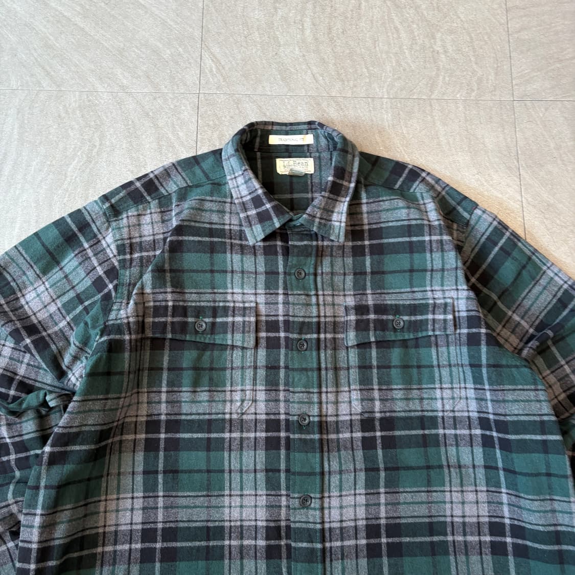 L.L.bean 정품 엘엘빈 체크 코듀로이 긴팔 셔츠 상품이미지3