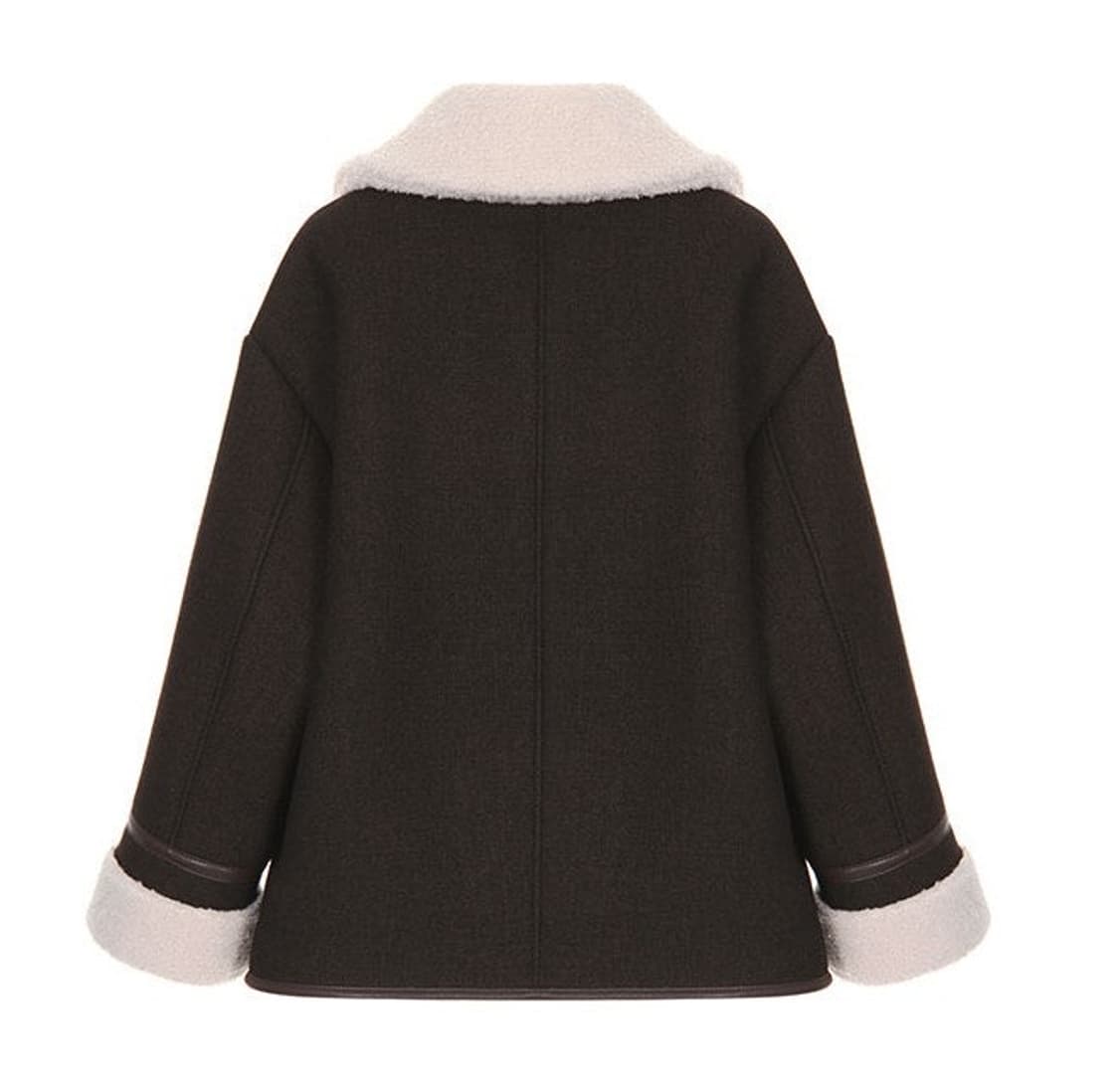 LOEUVRE 에코 울 무스탕 브라운 상품이미지2