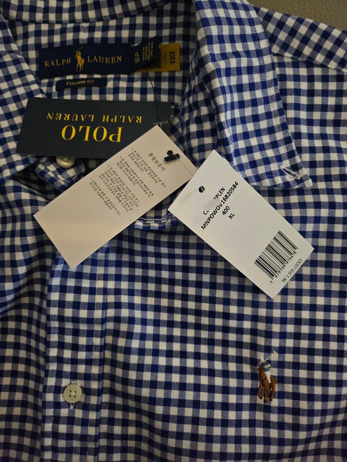 [새상품] 폴로 랄프로렌 체크 셔츠 남방 커스텀 xl 상품이미지2