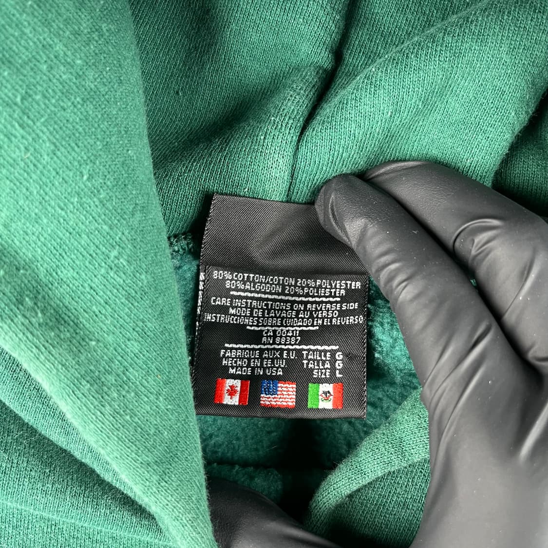 빈티지 아디다스 빅자수로고 후드 그린 상품이미지4