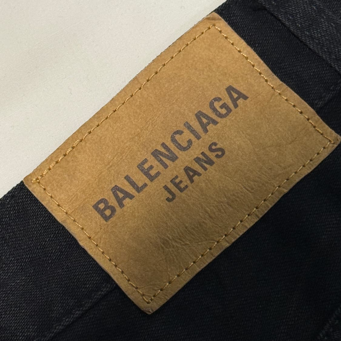 발렌시아가 크링클 로우 크로치 데님 팬츠 블랙 [S] 상품이미지6