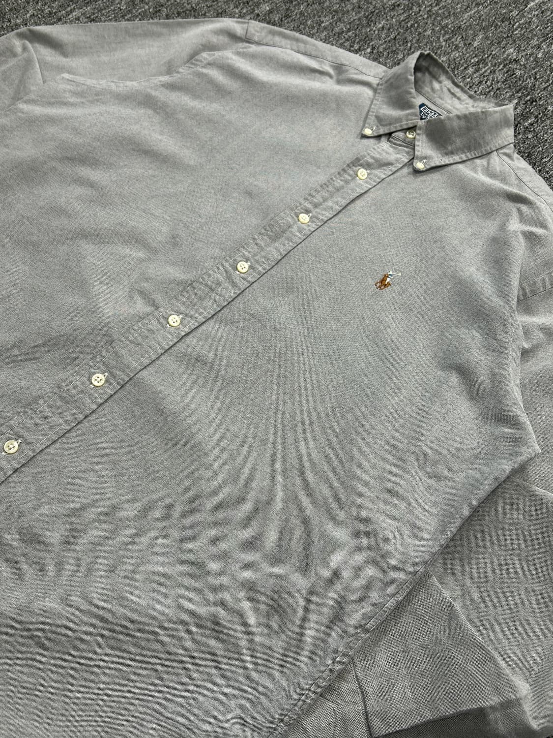 폴로 랄프로렌 그레이 옥스포드 셔츠 XL   상품이미지4