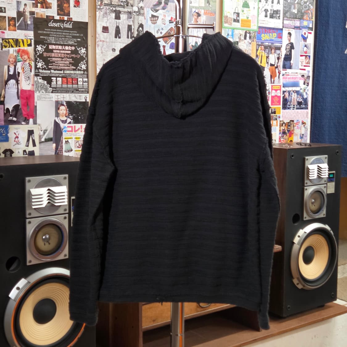 JPN 그런지 스트라이프 투웨이 후드집업 상품이미지6