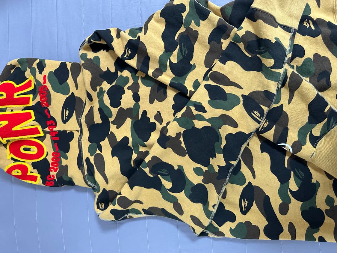 베이프 샤크 후드집업 황계 M 상품이미지5