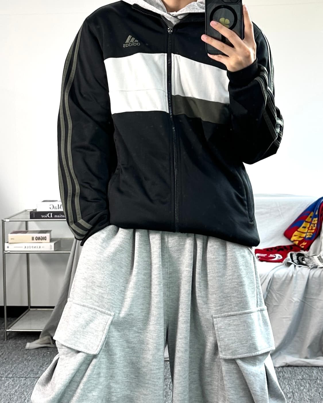 아디다스 00s 브라운 카키 트랙탑 져지 L 상품이미지3