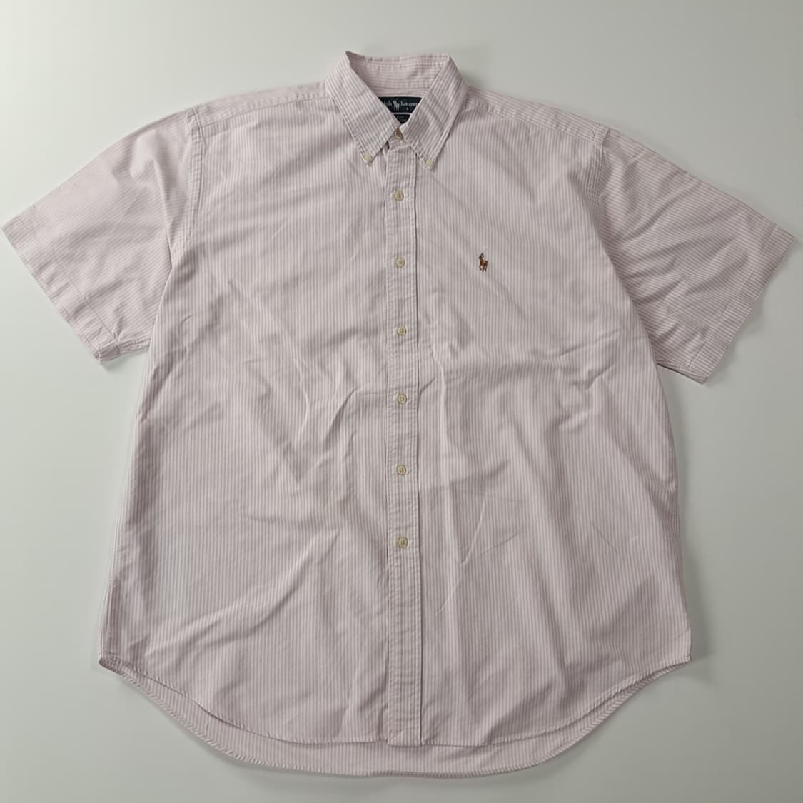CK386 L 폴로 90s 블레어 핑크 스트라이프 반팔 셔츠 남방 상품이미지1
