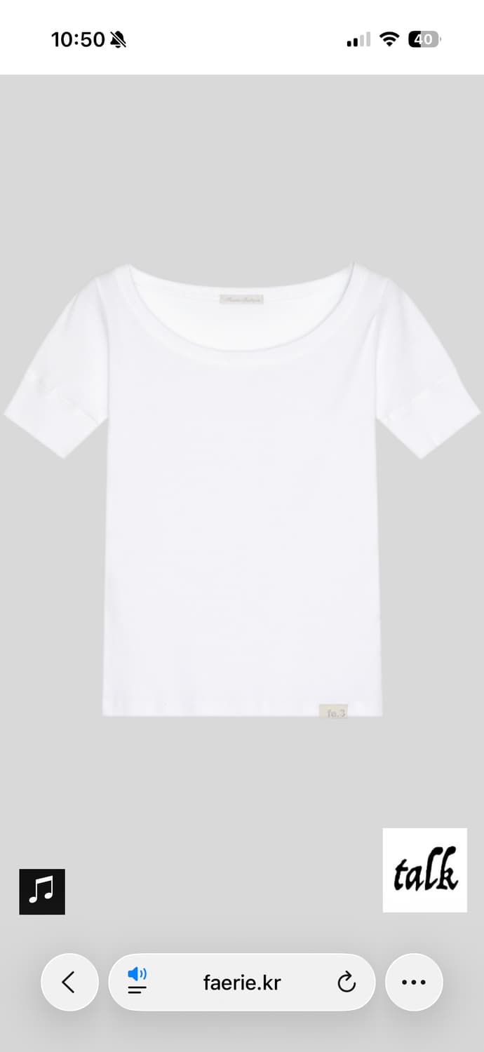 샵페어리 퍼프 반팔티 화이트 새상품 상품이미지2