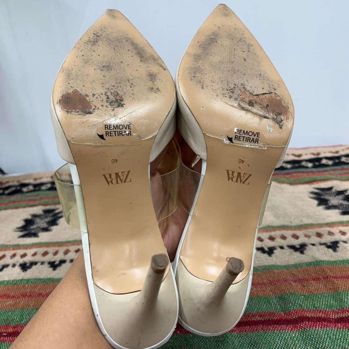 자라 ZARA 여름 뮬 힐 구두 260 X01629 상품이미지3