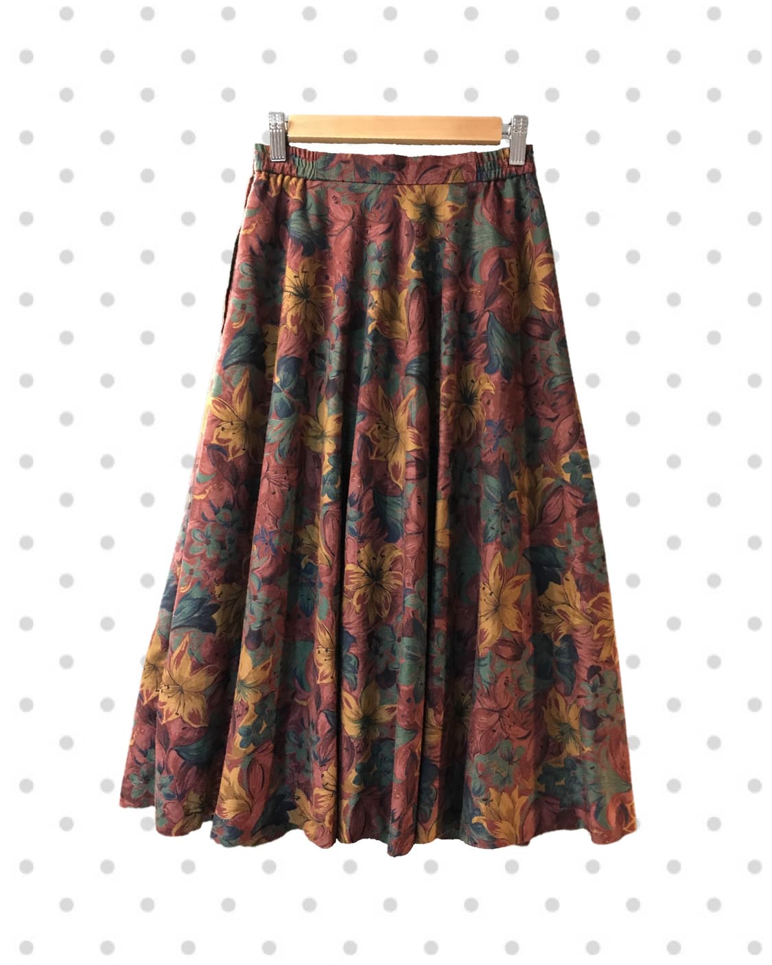 vintage floral pattern long skirt multi 상품이미지6