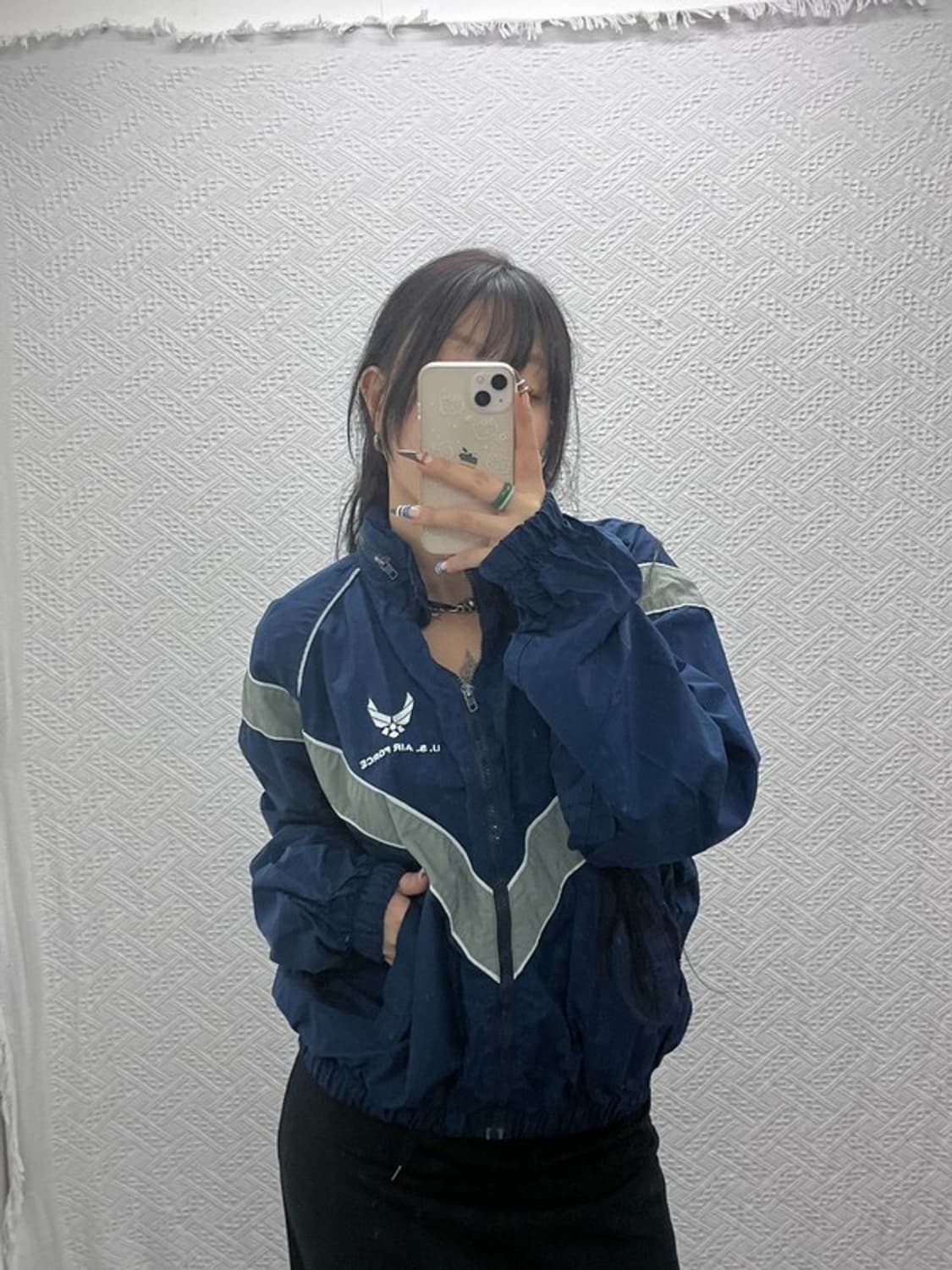 빈티지 레트로 미공군 트레이닝 바람막이 자켓 C07763 상품이미지2