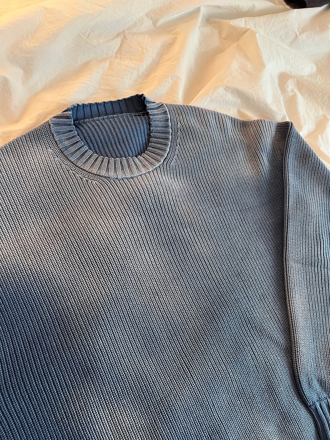 velour garments 페이디드 스카이 블루 니트 M 초판 상품이미지4
