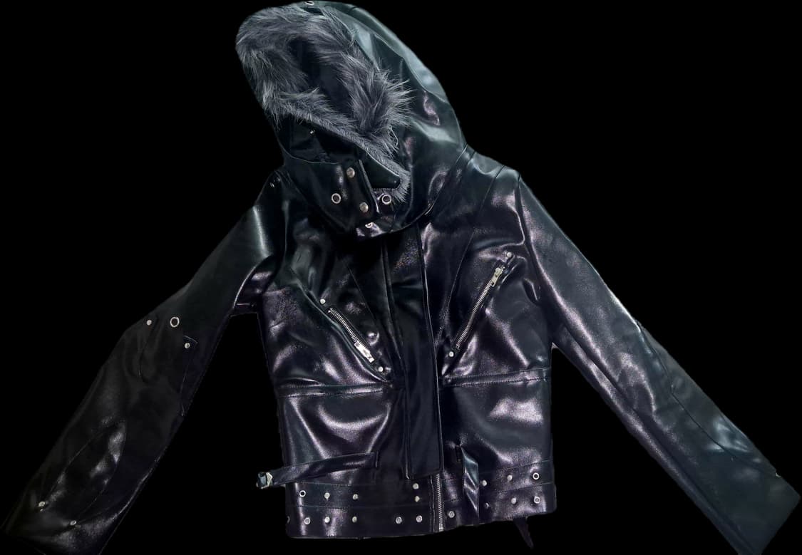 Cozy worldwide 코지 월드와이드 퍼트리밍 후드 레더재킷 상품이미지2