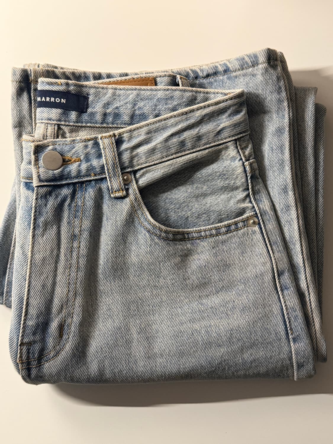마론에디션 연청 와이드 데님 팬츠 상품이미지2