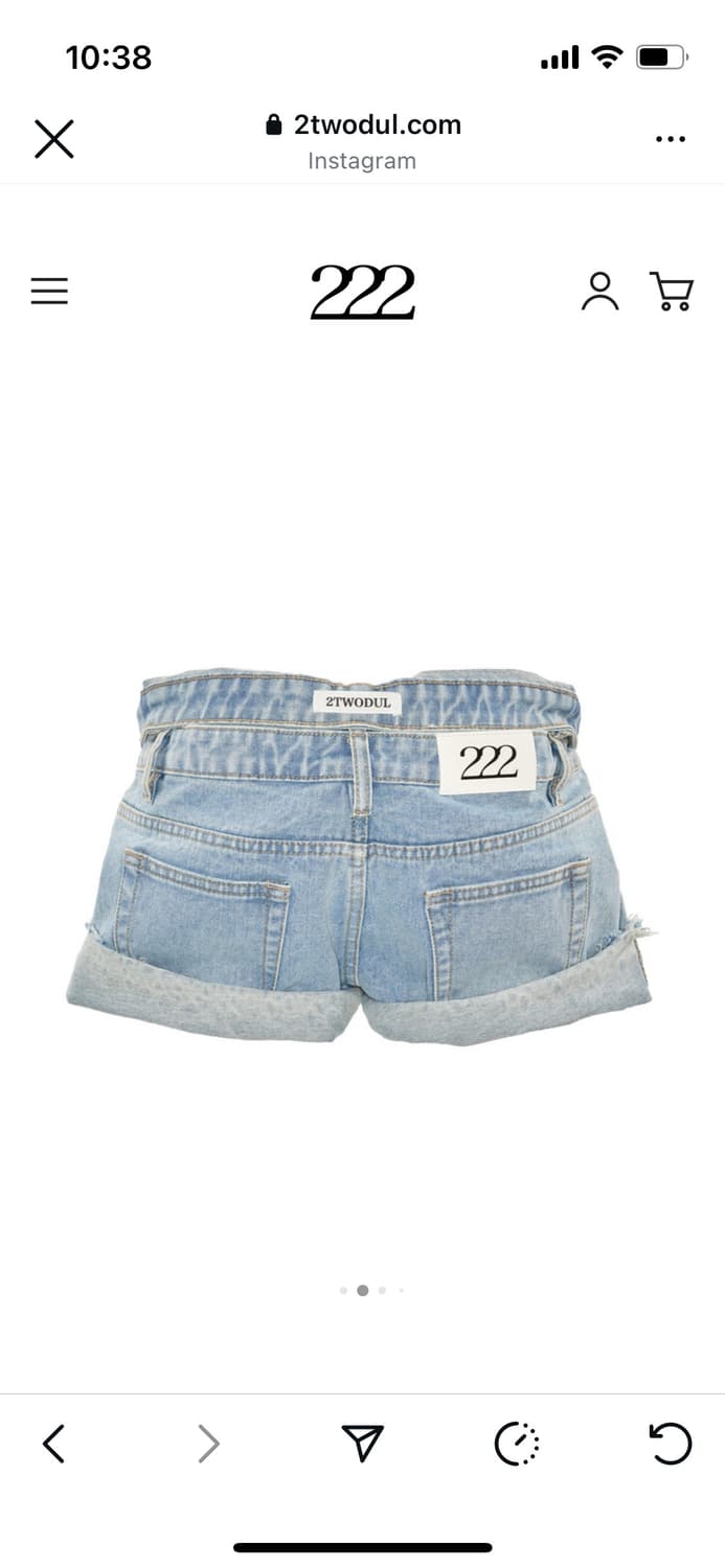 이투둘 222 새깅 숏데님 반바지 m 상품이미지2