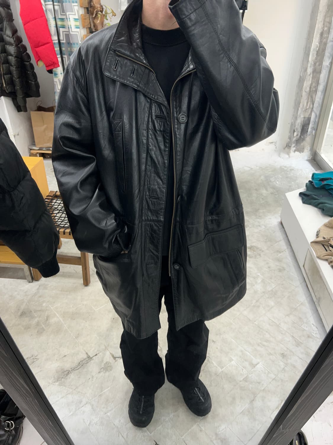 RICARDO 빈티지 양가죽 코트자켓 상품이미지8