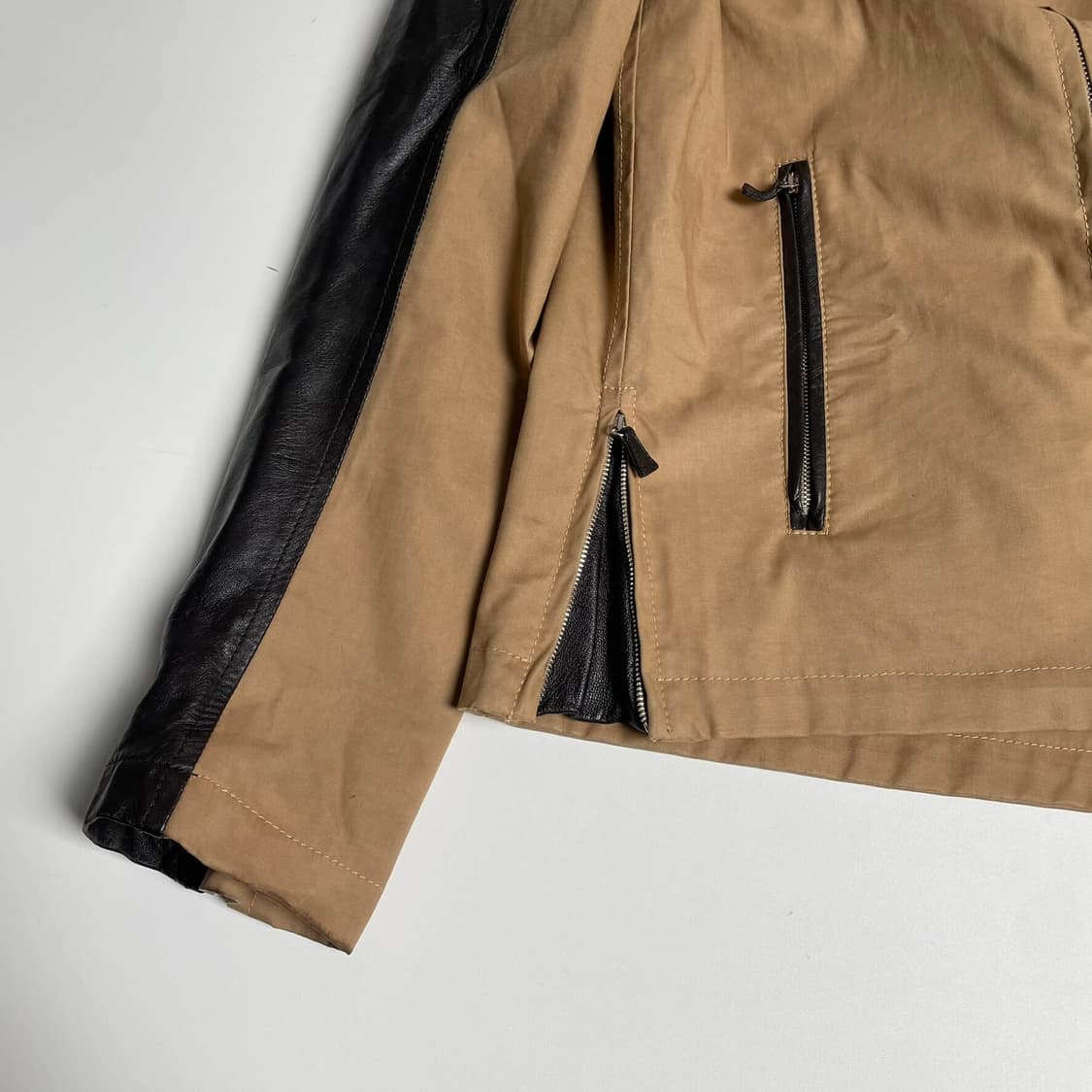 Dunhill 레더 코튼 2 파츠 자켓 (italy)   상품이미지4